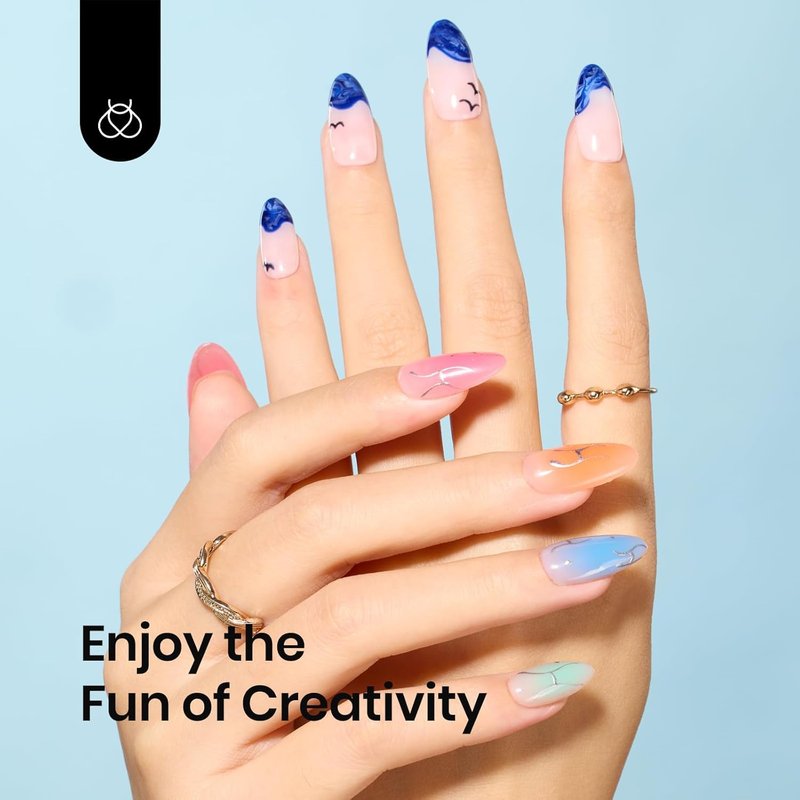 Beetles Blooming Gel Nail Polish - Christmas Limited Gel Polish for Spreading Effect Blossom Marble Natural Stone Watercolor Floral Print Soak off U V LED Lamp Cure Diy Nail Art Design Gifts for Women