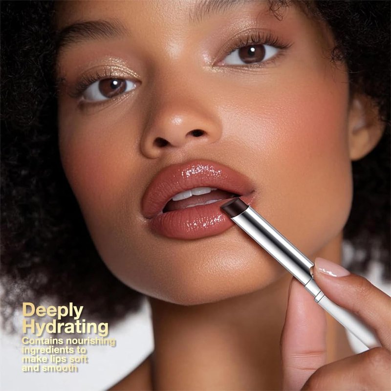 Honey Butter Lipstick Tinted Lip Balm, Shine Moisturizing Plumper Lipstick for Women, Natural Nourishing Hydrating Lip Gloss Stain for Dry Lips, Lightweight Lip Liner Care Makeup, Vegan - 2Pc Black