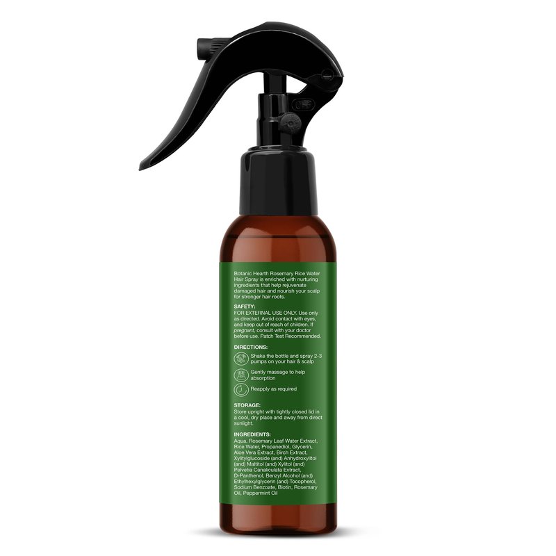 Botanic Hearth Rosemary and Rice Water Spray for Hair Growth - 6.8oz | Korean Scalp Treatment for Thinning, Hair Regrowth, Anti-Itch, Hair Spray for Women and Men, Sulfate & Paraben Free