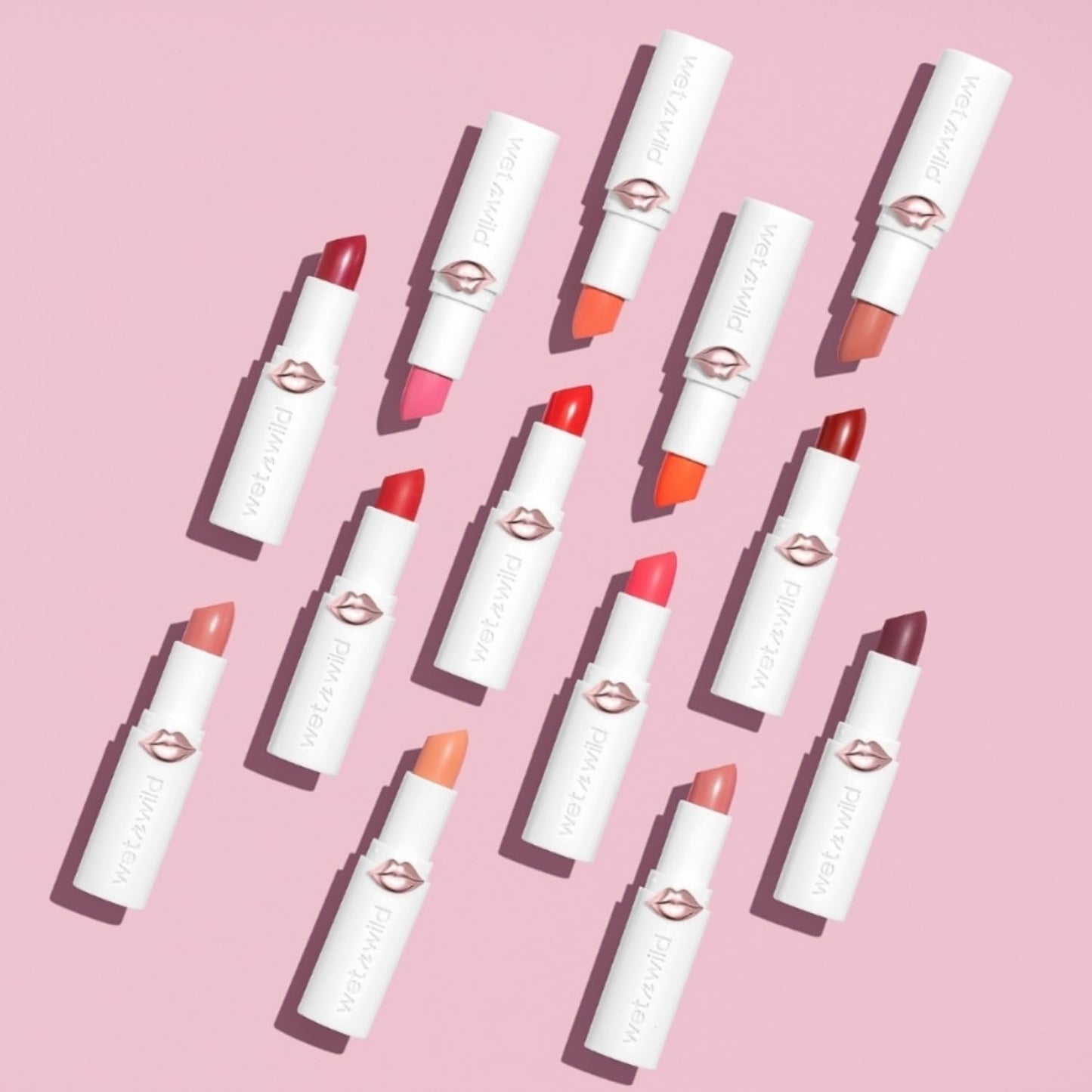 wet n wild Mega Last High-Shine Lipstick Lip Color, Infused with Seed Oils For a Nourishing High-Shine, Buildable & Blendable Creamy Color, Cruelty-Free & Vegan - Pinky Ring