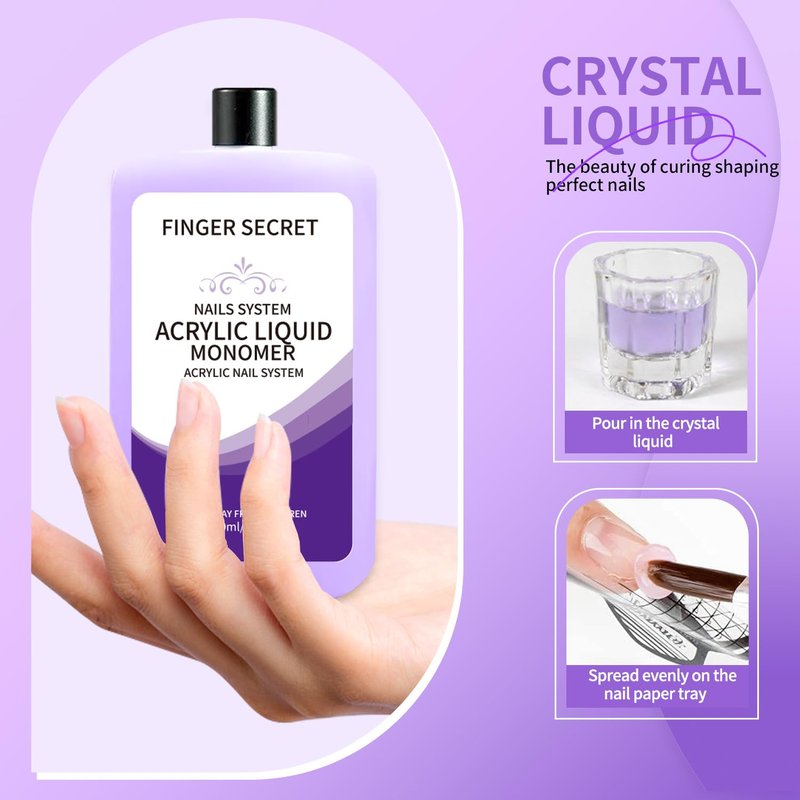Acrylic Liquid Monomer 120ml/4.2fl.oz,Nail Liquid Monomer,Liquid Monomer for Acrylic Nails,Acrylic Liquid for Acrylic Powder Nails Extension Acrylic Nail Kit (q3, 1)