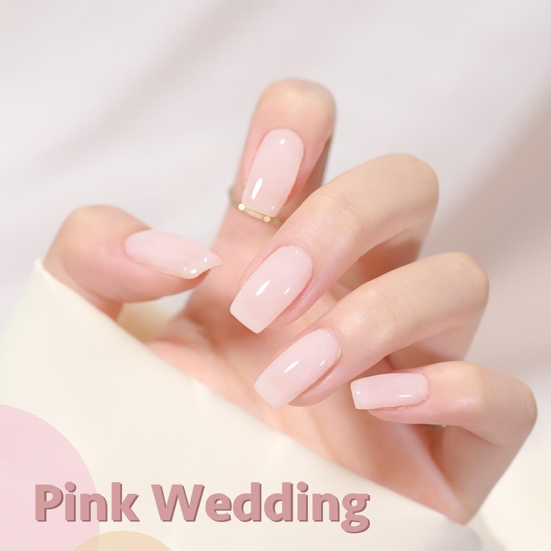 modelones Nail Strengthener Pale Pink Nail Polish Nail Repair for Damaged Nails Strengthening Polish 15ml Nail Growth and Strengthener Natural Concealer Foundation Nail Care Gifts for Women