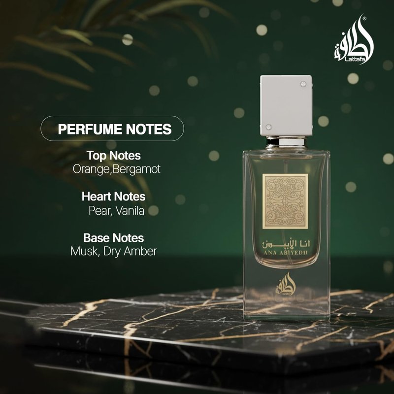 Lattafa Ana Abiyedh Unisex Eau de Parfum Spray - 2.0 Ounce | Long-Lasting Fragrance