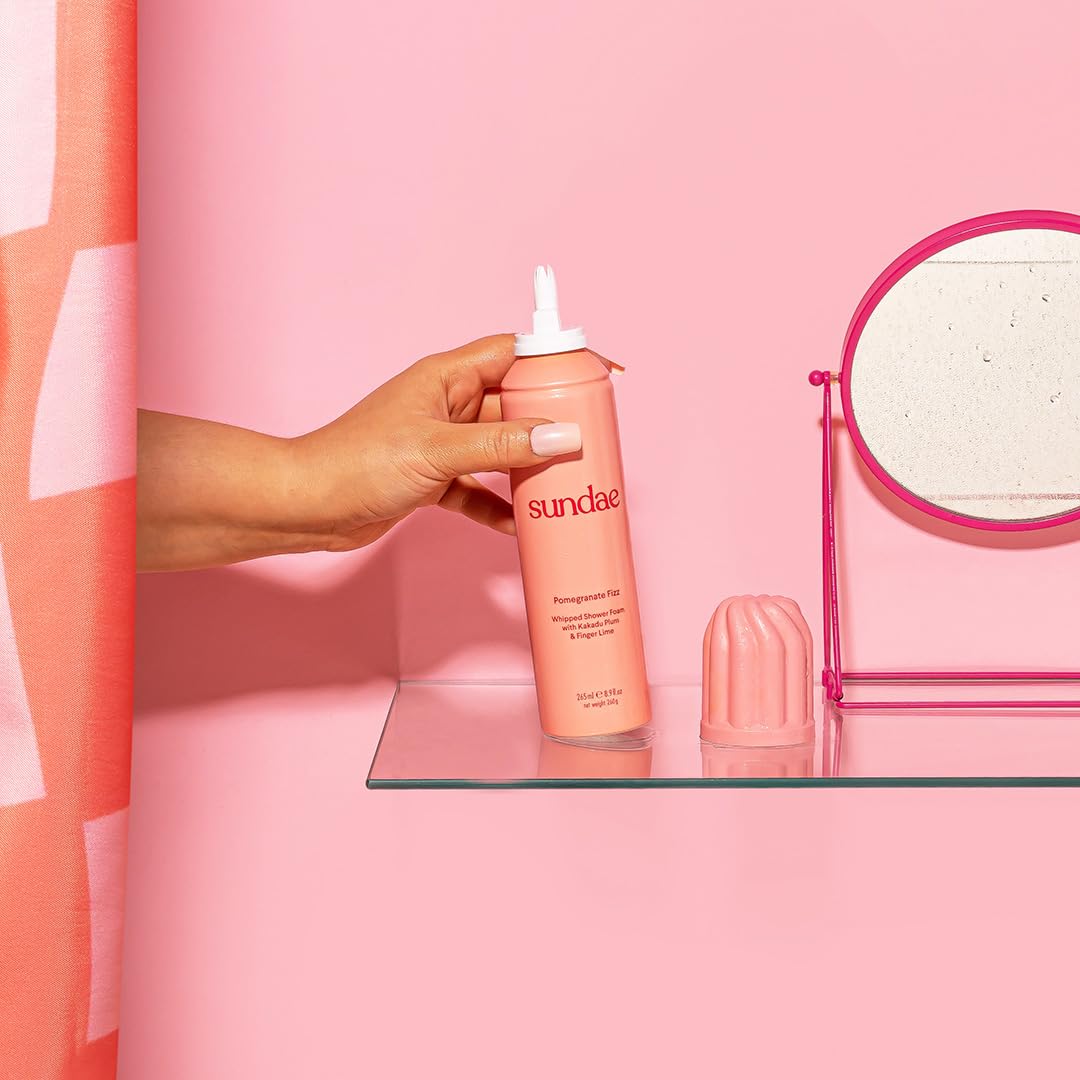 sundae Whipped Shower Foam Pomegranate Fizz Foaming Body Wash with Kakadu Plum & Finger Lime 8.9 fl oz, 265ml