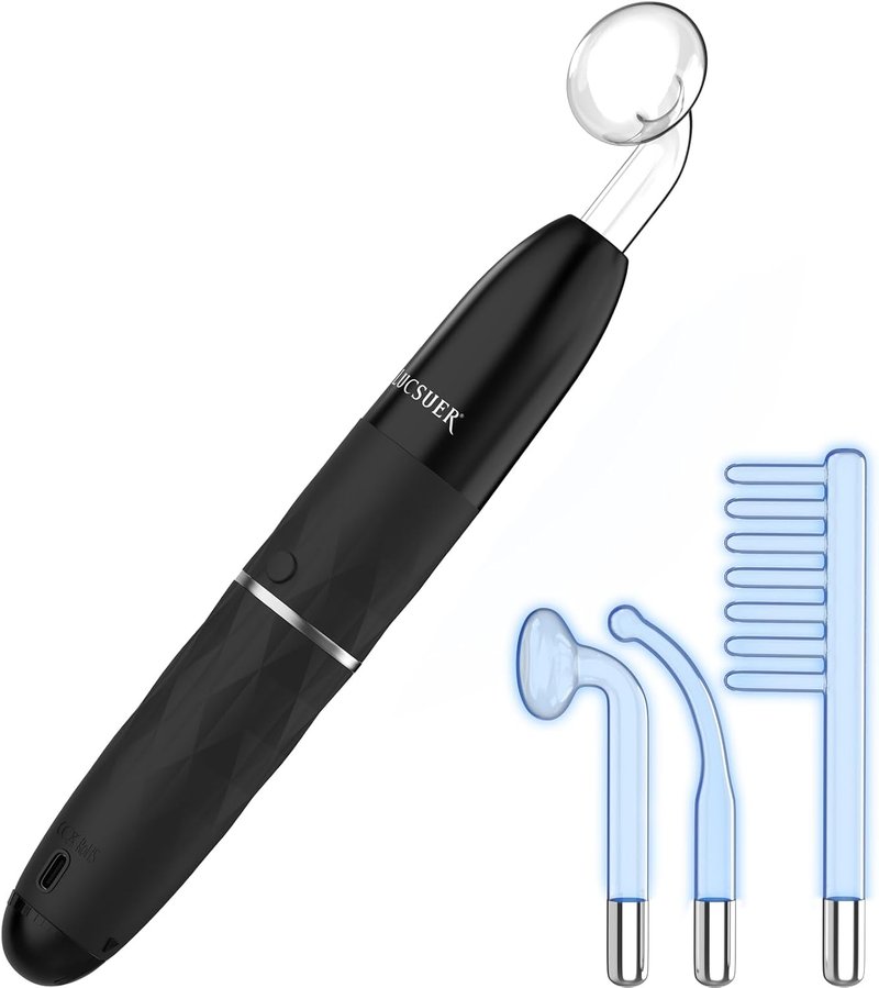 OxyGlow Cordless High Frequency Facial Machine | Pro Facial Wand for Clinical Skin Therapy