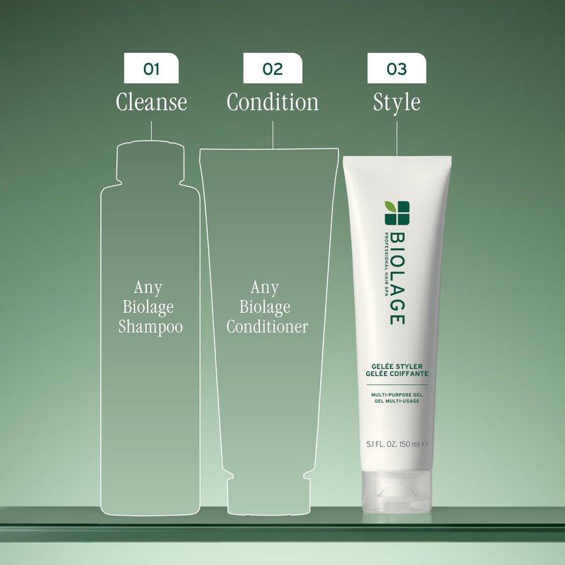 Biolage Styling Gelée - Firm Hold, Adds Shine & Controls Frizz, Gel Styler, For All Hair Types, Vegan & Cruelty-Free, 5 Fl Oz, packaging may vary