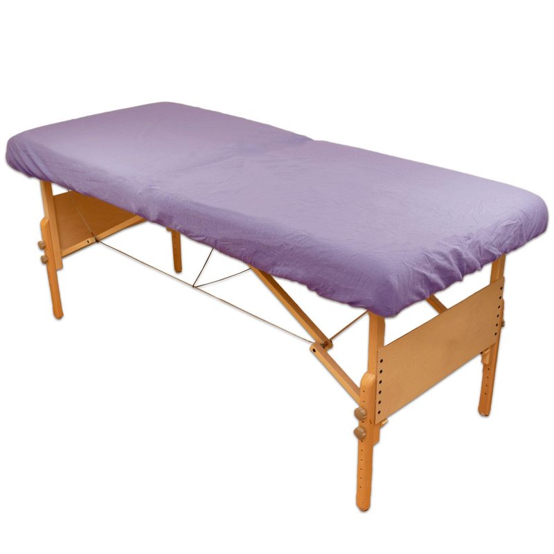 Body Linen Deluxe 3 Piece Flannel Sheet Set - Super Soft & Durable 100% Double-Brushed Cotton Flannel - Includes Flat Sheet, Fitted Sheet, and Fitted Face Cradle Cover - Dahlia Purple