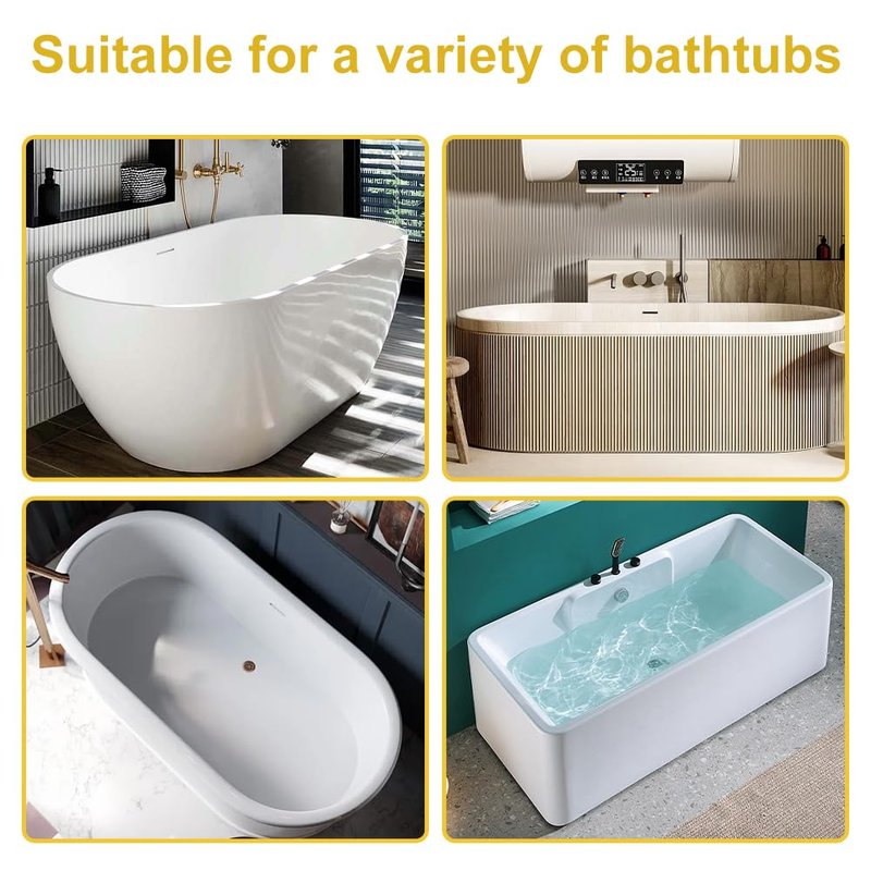 Bath Pillow,Ergonomic Bathtub Pillows for Tub Neck and Back Support,with 6 Powerful Suction Cups,Provide Shoulder and Back Support,Bath Accessory,Fits All Bathtub,Hot Tub,Home Spa
