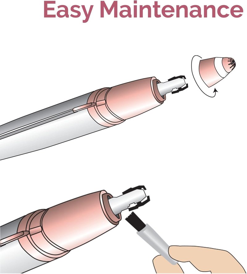 Finishing Touch Flawless Brows Eyebrow Hair Remover Electric Razor for Women with LED Light for Instant and Painless Hair Removal (White)