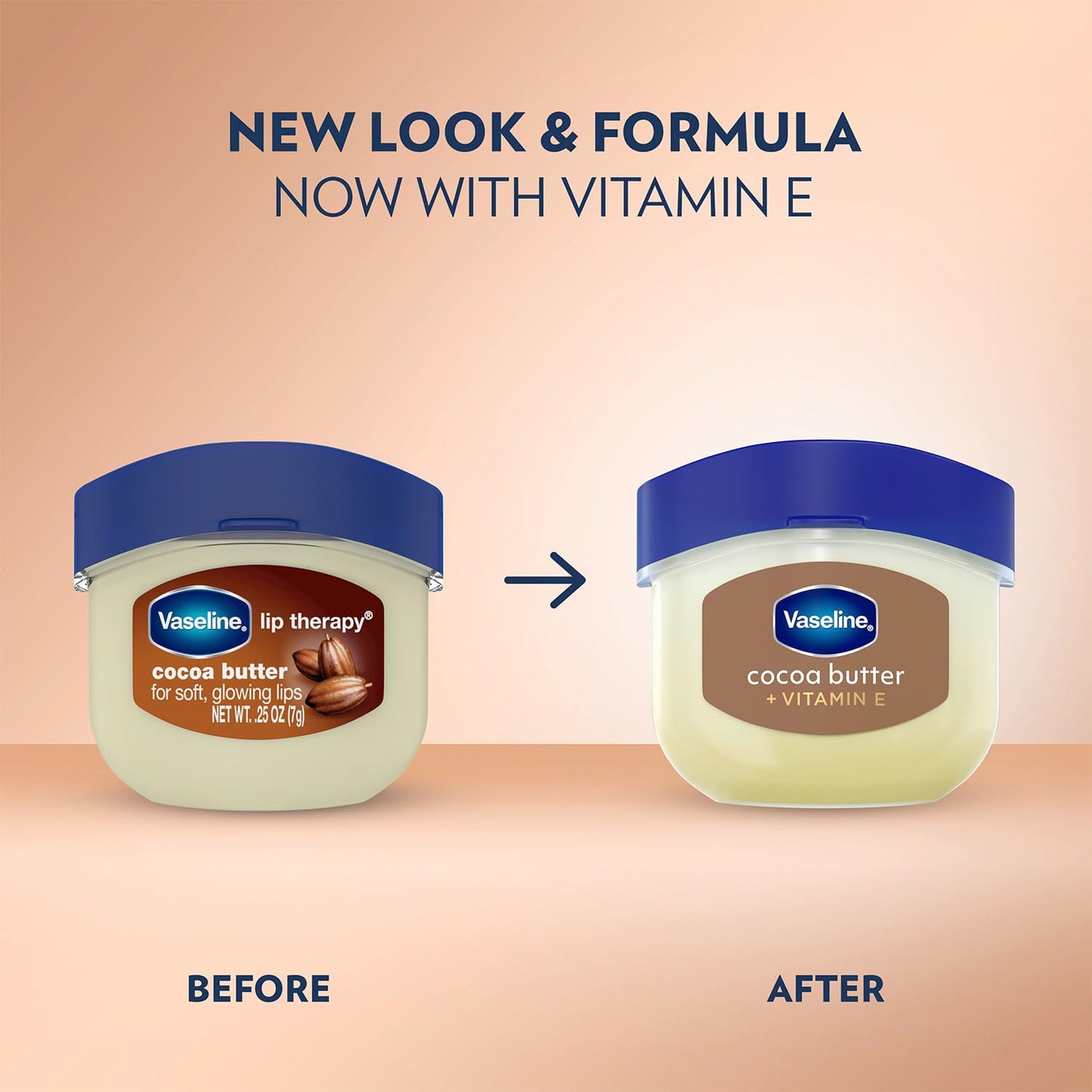 Vaseline Lip Therapy Cocoa Butter 6-Pack – Mini Lip Balms for Soft, Glowing Lips, 0.25 Oz Ea
