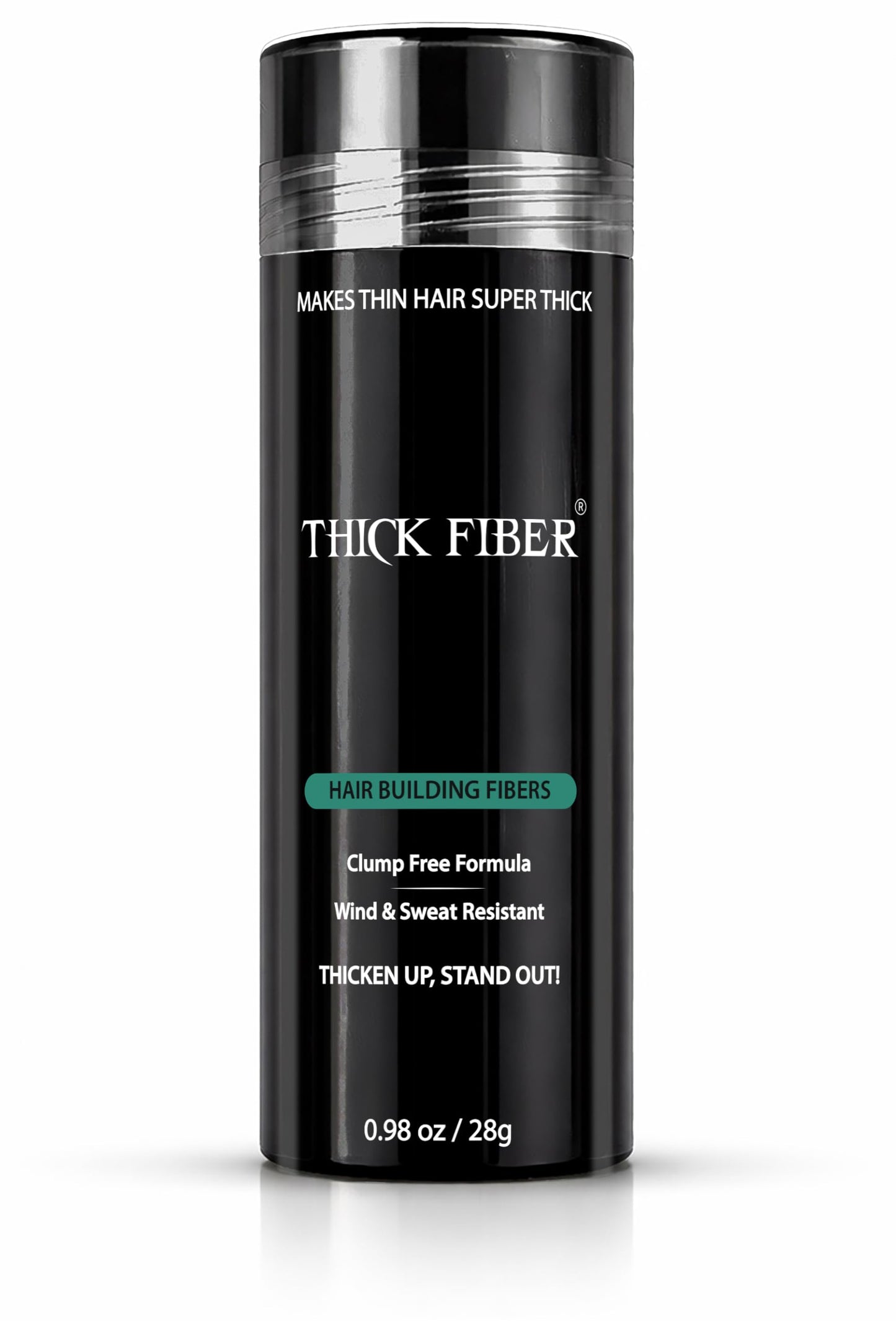 THICK FIBER Hair Fibers | Hair Powder for Thinning Hair 28g Bottle | Makes Thin Hair Look Thicker in Seconds | Hair Loss Concealer For Women & Men (Dark Brown)