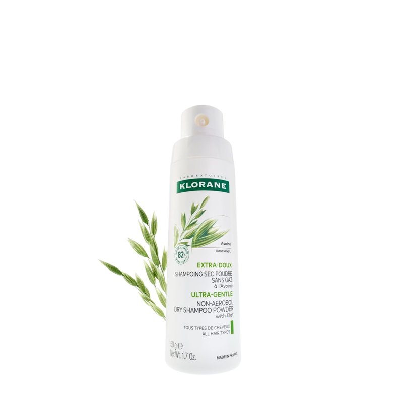Klorane Ultra Gentle Dry Shampoo with Oat - Revive Hair Instantly, Eliminate Odor & Dirt - Vegan & Hypoallergenic