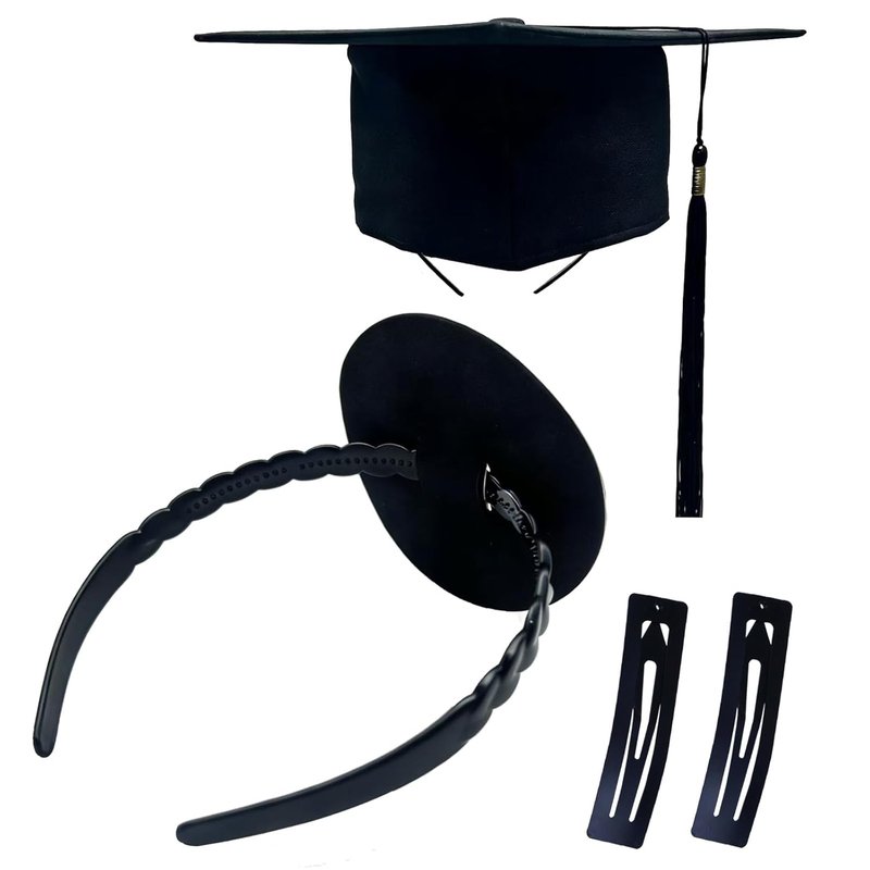 Graduation Cap Headband - Anti-Fall Grad Hat Accessory for Students | Unisex Design