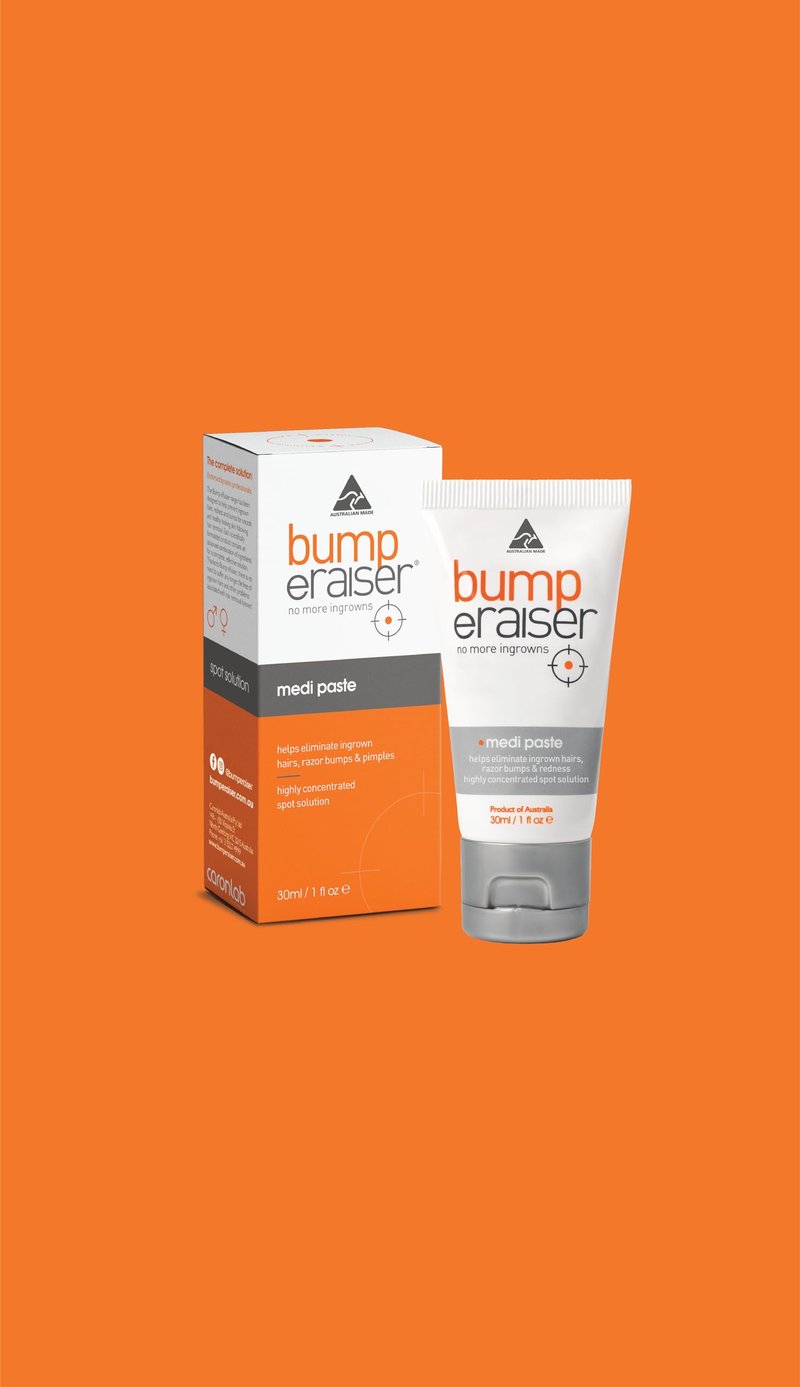 Bump eRaiser Medi Paste 1.0 fl oz — Tea Tree & Vitamin A Overnight Spot Treatment for Ingrown Hairs & Razor Bumps on Bikini Line, Legs, Beard & Underarms | Made in Australia