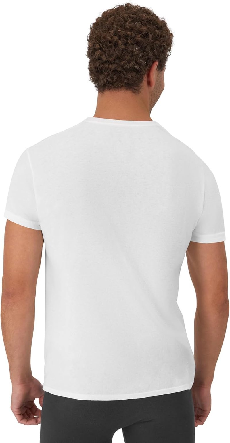 Hanes Men's Undershirts - Stay-Tucked Soft Cotton Comfort | White, Black & Assorted Multipacks