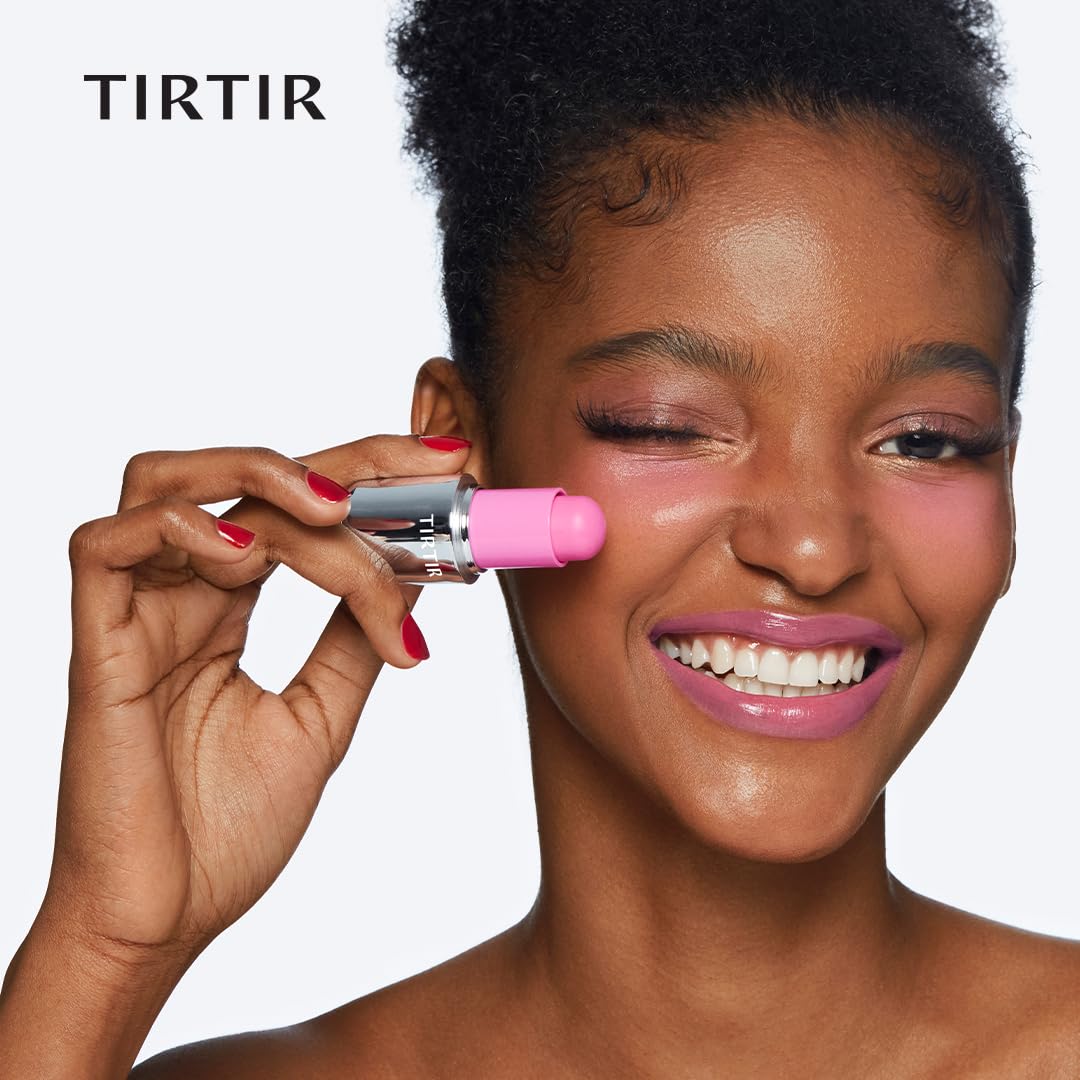 TIRTIR Mood Glider Lip & Blush Stick | Multi Use for Lip and Cheek with Creamy Buildable Texture and Natural Glow Color #04 Chili Blaze, 0.13Oz