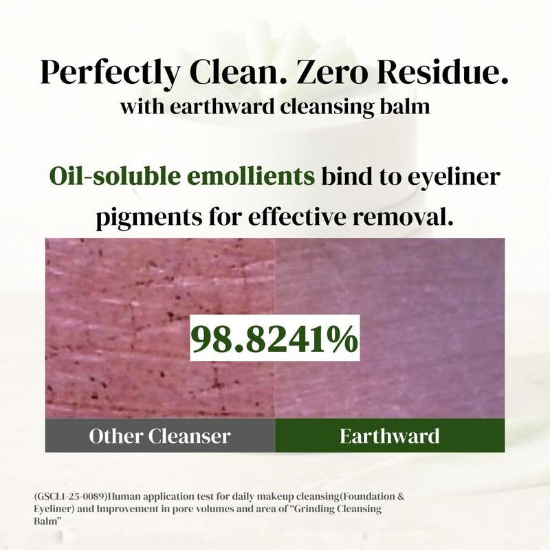 EARTHWARD Pore Perfect Grinding Cleansing Balm I Korean gentle make up remover I excellent for eye makeup I waterproof makeup I pore cleansing I blackheads I oil control