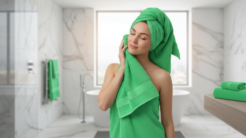 Bath Towels Set-100% Cotton-2 Bath Towels, 2 Hand Towels & 2 Washcloths-Large, Quick Dry, Absorbent, Soft & Plush, Gym, Spa, Hotel, Pool, Shower Towels -6 Piece Luxury Bathroom Towels