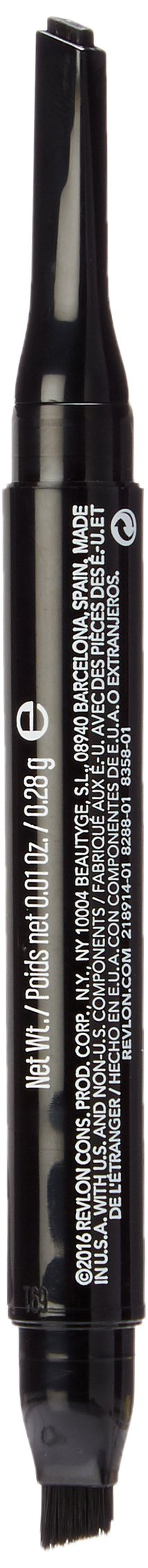 Revlon Pencil Eyeliner, ColorStay 2-in-1 Eye Makeup,Waterproof, Longwearing with Smudge Brush, Angled Kajal Eyeliner, 101 Onyx, 0.01 Oz