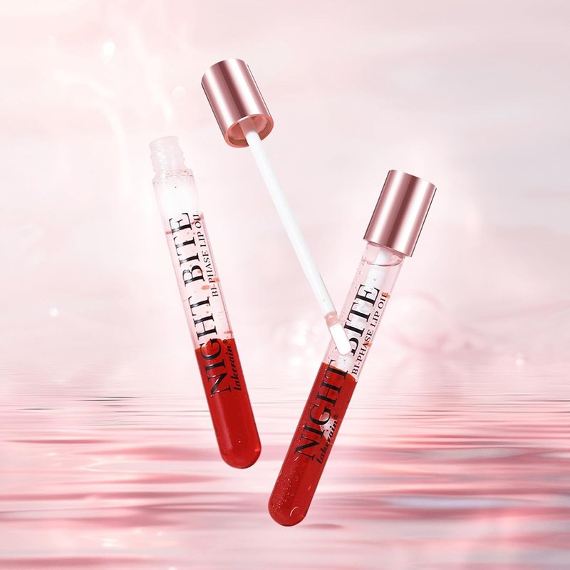 Skiennix Dual-Phase Lip Oil - Moisturizing & Nourishing Gloss in Shiny Red & Transparent