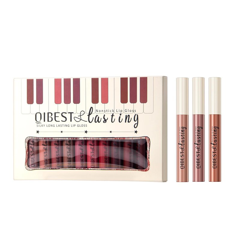 Skiennix Matte Liquid Lipstick Set - 12 Pcs Waterproof & Long-Lasting Lip Stain | Full Coverage in Nude & Dark Red