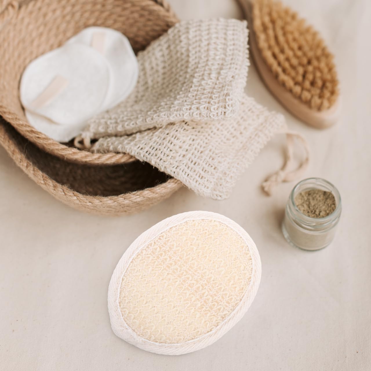 Healifty Disposable Loofah Exfoliating Shower Towel 10-Pack Soft Bath Brush Pads for Home Dorm Spa Body Scrub