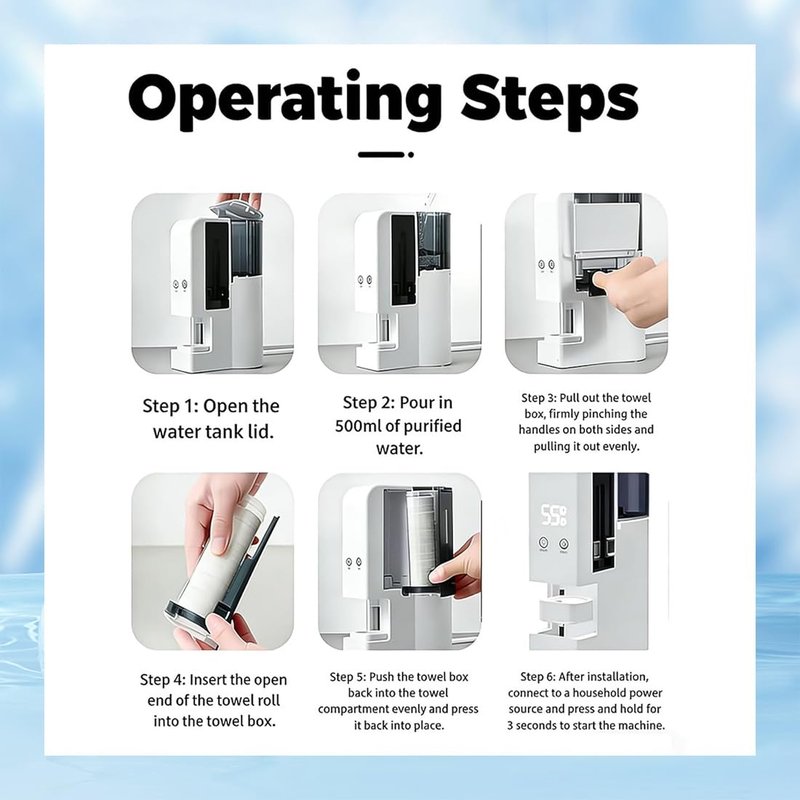 Automatic Hot Towel Dispenser, 2026 Upgrade 5-Second Rapid Heating Hot Face Towel Warmer Machine, 55°C Constant Temp Heated Towels Dispenser for Facials, Spa, Bathroom & Home Use (1 SET+40 Towels)
