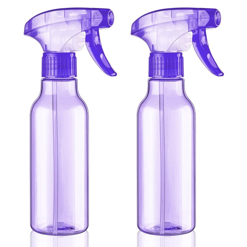 Cosywell Empty Spray Bottles 8.8oz/260ml 2 Pack Plastic Spray Bottle for Cleaning Mist/Stream Refillable Container Water Spraying Bottle for Cooking Hair Care Essential Oils(Purple)