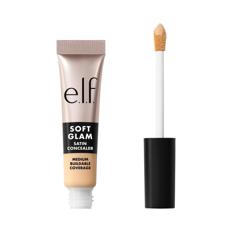 e.l.f. Soft Glam Satin Concealer, Medium Coverage For Blemishes & Under-Eye, Crease-Resistant, Long Lasting, Vegan & Cruelty-Free, 15 Fair Warm