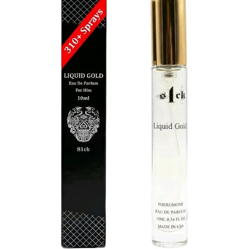 Liquid Gold Pheromone Cologne for Men - USA-Made Attraction Spray | Bold Strength Scent