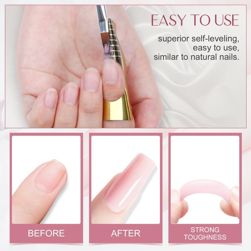 SAVILAND 100 G Builder Gel for Nails - 3.5 oz Light Pink Nail Builder Gel for Nail Extension Nail Art Manicure Starter for Professional Nails Salon Home DIY
