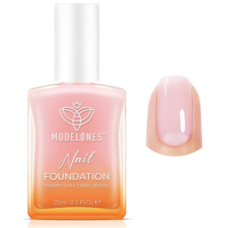 Modelones Nail Strengthener Jelly | Extra Strong Pink & Purple Nail Polish for Damaged Nails