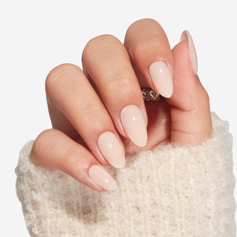 Modelones Pink White Press on Nails Almond, Nude Short Fake Nails, Reusable Nail Kit with Nail Glue Adhesive Tabs Mini Nail File, Nails Press Ons 32Pcs 16 Sizes, Women Girl Gift