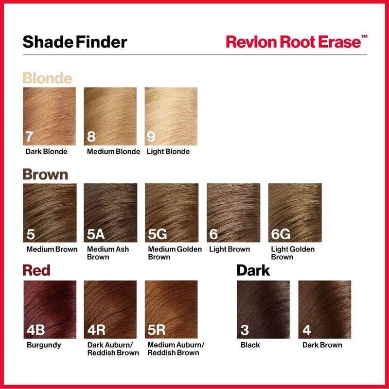 Revlon Permanent Hair Color - At-Home Root Erase Hair Dye for 100% Gray Coverage | Black (3), 3.2 Fl Oz