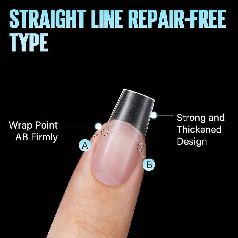Short Coffin Nail Tips - 510Pcs Acrylic Half Cover | 12 Sizes, Matte Gel for Beginners & Pros