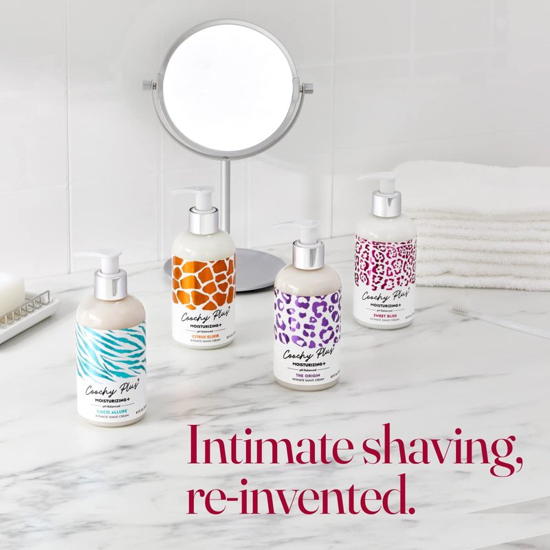 IntiMD Coochy Plus Intimate Shaving Cream - Sweet Bliss for Rash-Free Shaving, 8.5oz | Prevents Razor Burns & Bumps