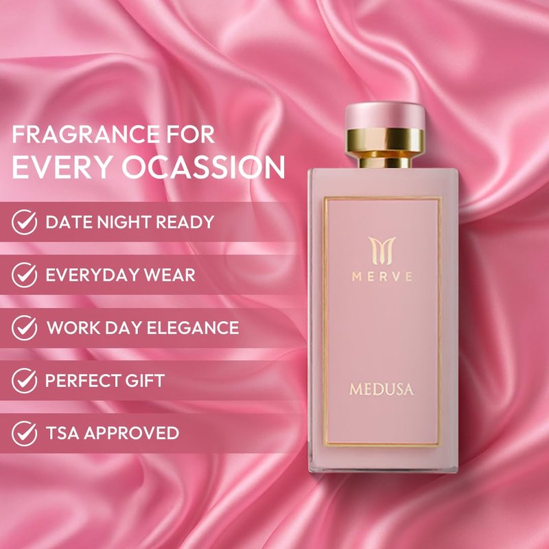 Merve Medusa Premium Long Lasting Fragrance Luxury Perfume For Women | Fruity, Floral, Woody | | Eau de Parfum | Mythical Allure in Every Spritz | 3.4 oz