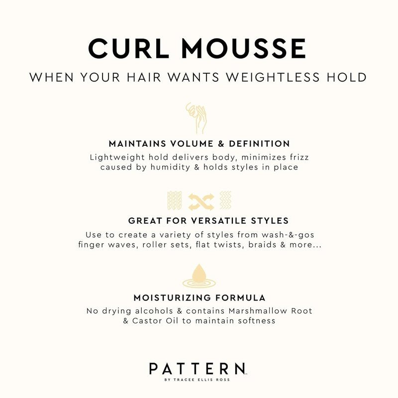 PATTERN Curl Mousse - Volume & Hold for Curly Hair 3A-4C | 8 fl oz