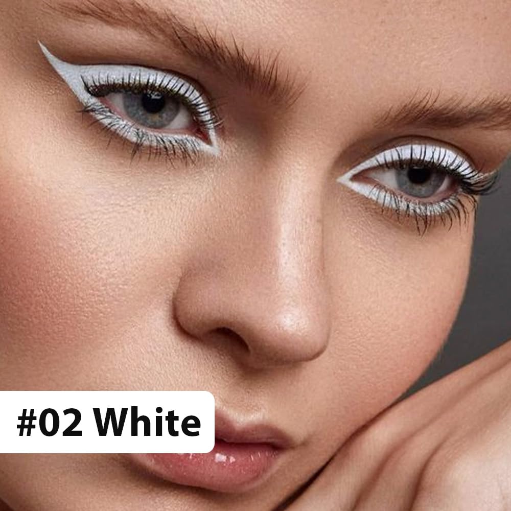 White Gel Glitter Eyeliner Pencils Set for Women - Waterproof & Smudge-Proof | 1 Piece