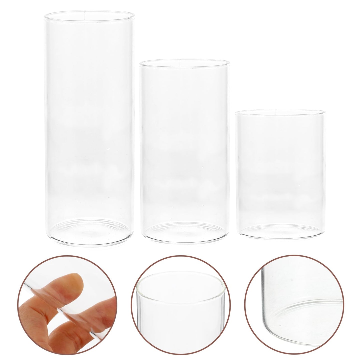 TOVINANNA Clear Glass Candle Chimney Holder 4.72" – High-Clarity Hurricane Shield for Pillar Candles, Windproof Flame Protection for Wedding & Home Party Decor, Romantic Gift for Couples