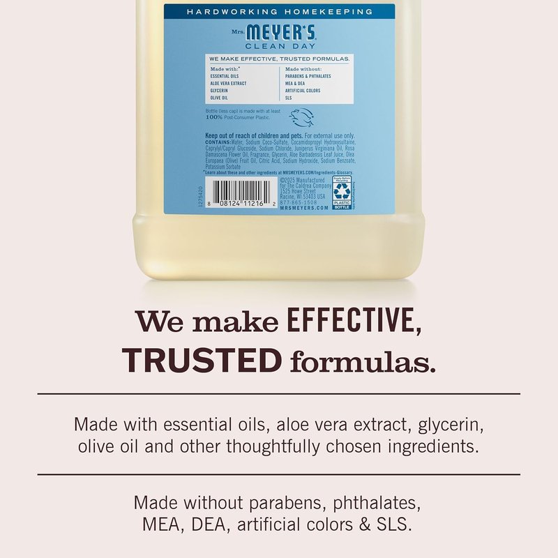 Mrs. MEYER'S CLEAN DAY Hand Soap Refill Scent Variety Pack 2 CT (Lemon Verbena + Rain Water)