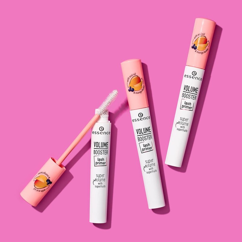 Essence Volume Booster Lash Primer Mascara - Nourishing Formula with Mango Butter & Acai Oil | White | Vegan & Cruelty-Free