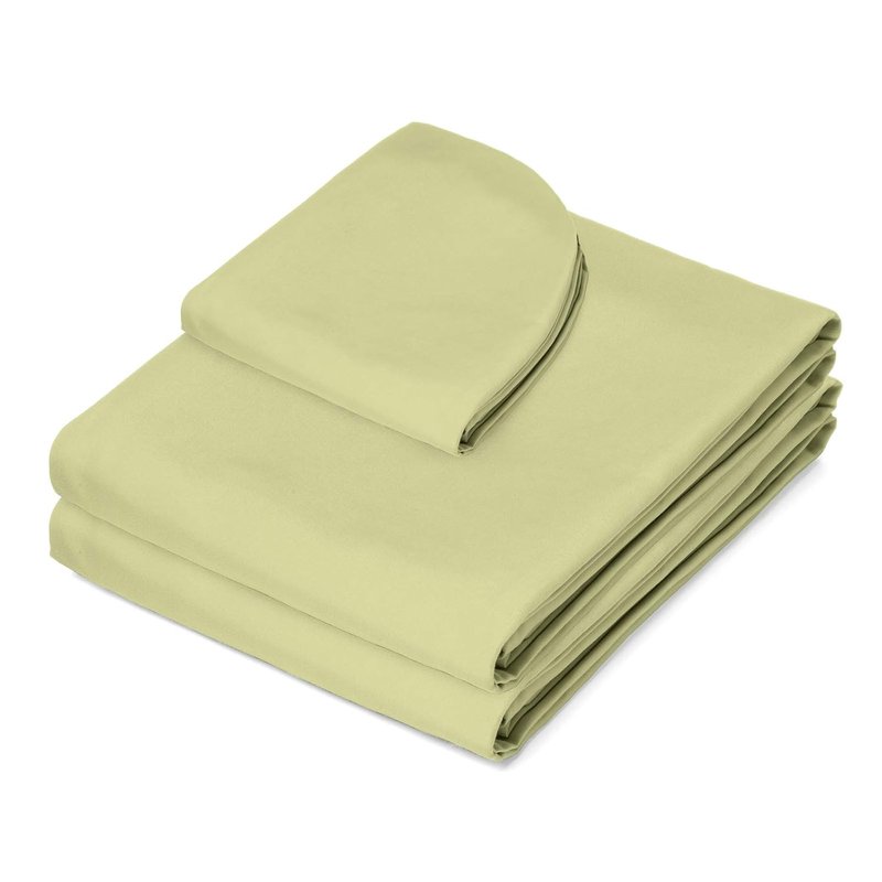 Microfiber Massage Table Sheet Set - Premium Facial Bed Cover with Flat & Fitted Sheets | Sage Green