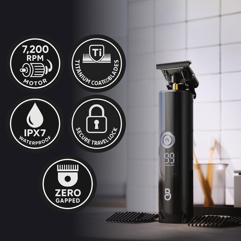 Beard Trimmer for Men - Professional T-Blade Electric Shaver & Hair Clippers | Cordless Zero Gapped Edger Grooming Kit