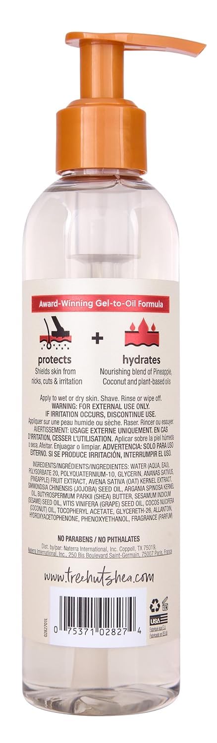 Tree Hut Coco Colada Moisturizing Shave Oil, Hydrating Gel-to-Oil Formula for a Close, Smooth Shave, 7.7 fl oz