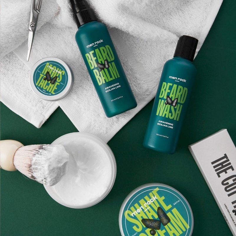 Men Rock Shave Cream - Sicilian Lime - Mens Shaving Cream - Moisturizing Shaving Foam for Men - Non-Drying Formula - Cruelty-Free - 3.5 oz