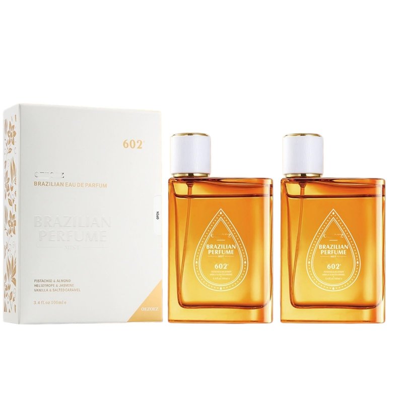 MOSYFEIBI Brazilian Eau de Parfum 602 - Irresistible Sunshine Fragrance with Pistachio, Almond, Jasmine, Vanilla & Salted Caramel, Hair & Body Perfume Mist, 3.4 Fl Oz