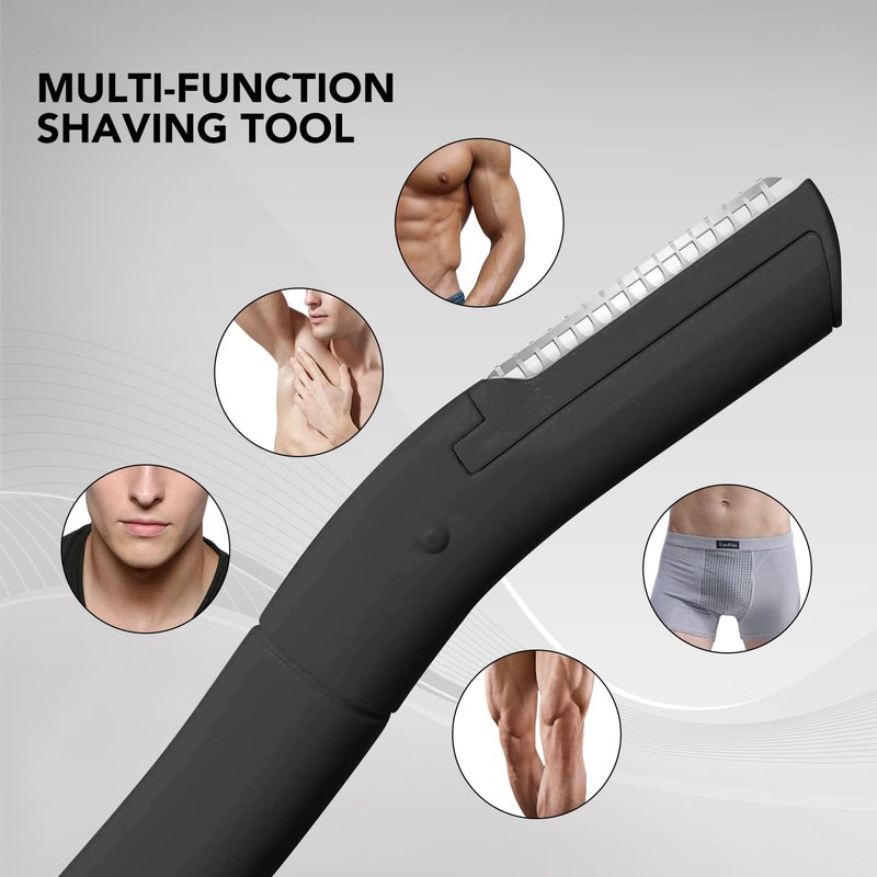 Eyebrow Razors | Dermaplane Set with Japanese Blades - Exfoliating Tools for Fine Hair, Black