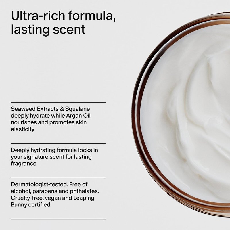 Salt & Stone Body Cream - Hydrating Formula with Seaweed Extracts & Squalane | Deep Hydration & Glow | 6.7 fl oz