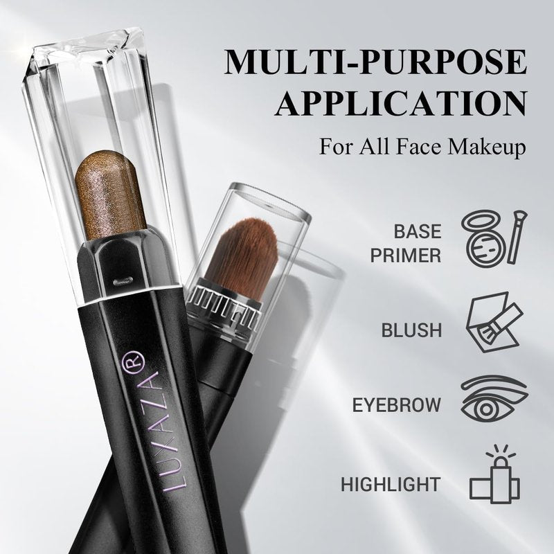 Neutral Eyeshadow Stick Makeup Set - 6PCS Brown Nude Metallic Shimmer & Matte Cream Eye Shadow | Halloween Makeup - Brown Canyon